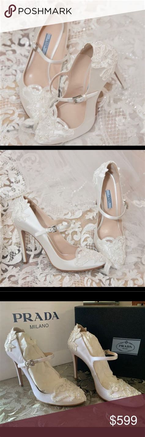 prada white wedding shoes|chunky Prada shoes.